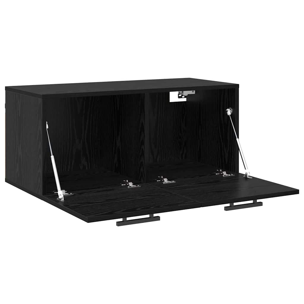 Mueble de pared Roble negro 80 x 36.5 x 35 cm