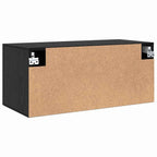 Mueble de pared Roble negro 80 x 36.5 x 35 cm