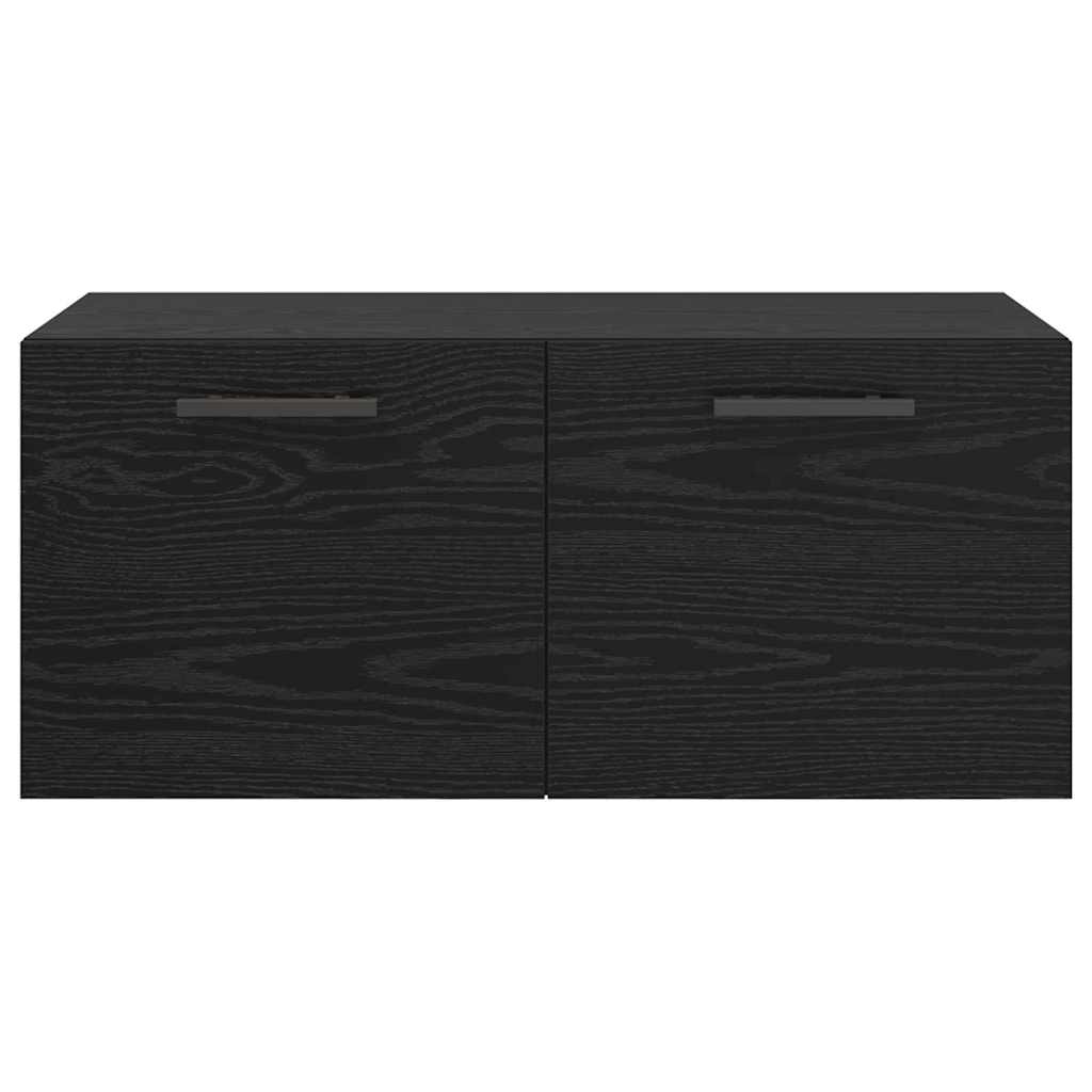 Mueble de pared Roble negro 80 x 36.5 x 35 cm