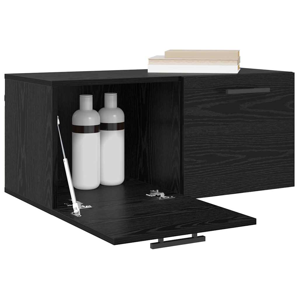 Mueble de pared Roble negro 80 x 36.5 x 35 cm