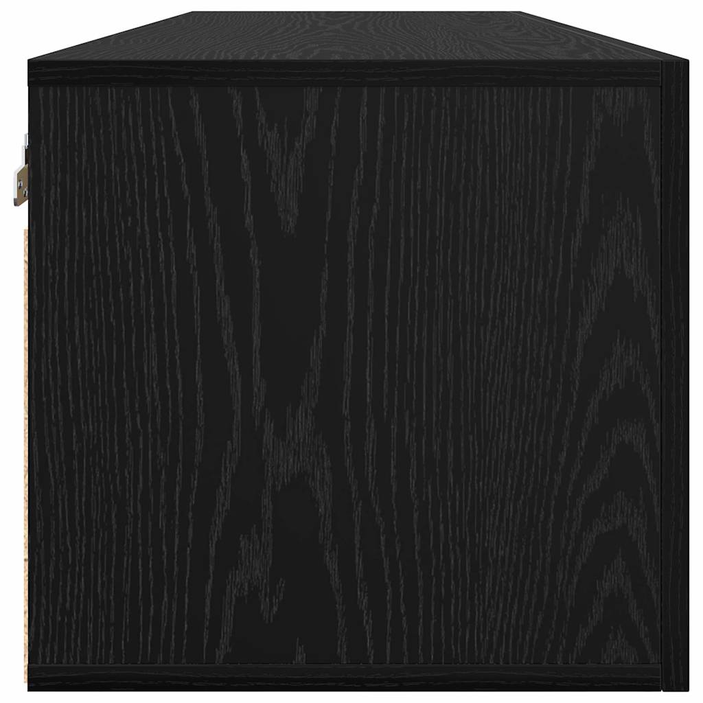 Mueble de pared Roble negro 80 x 36.5 x 35 cm