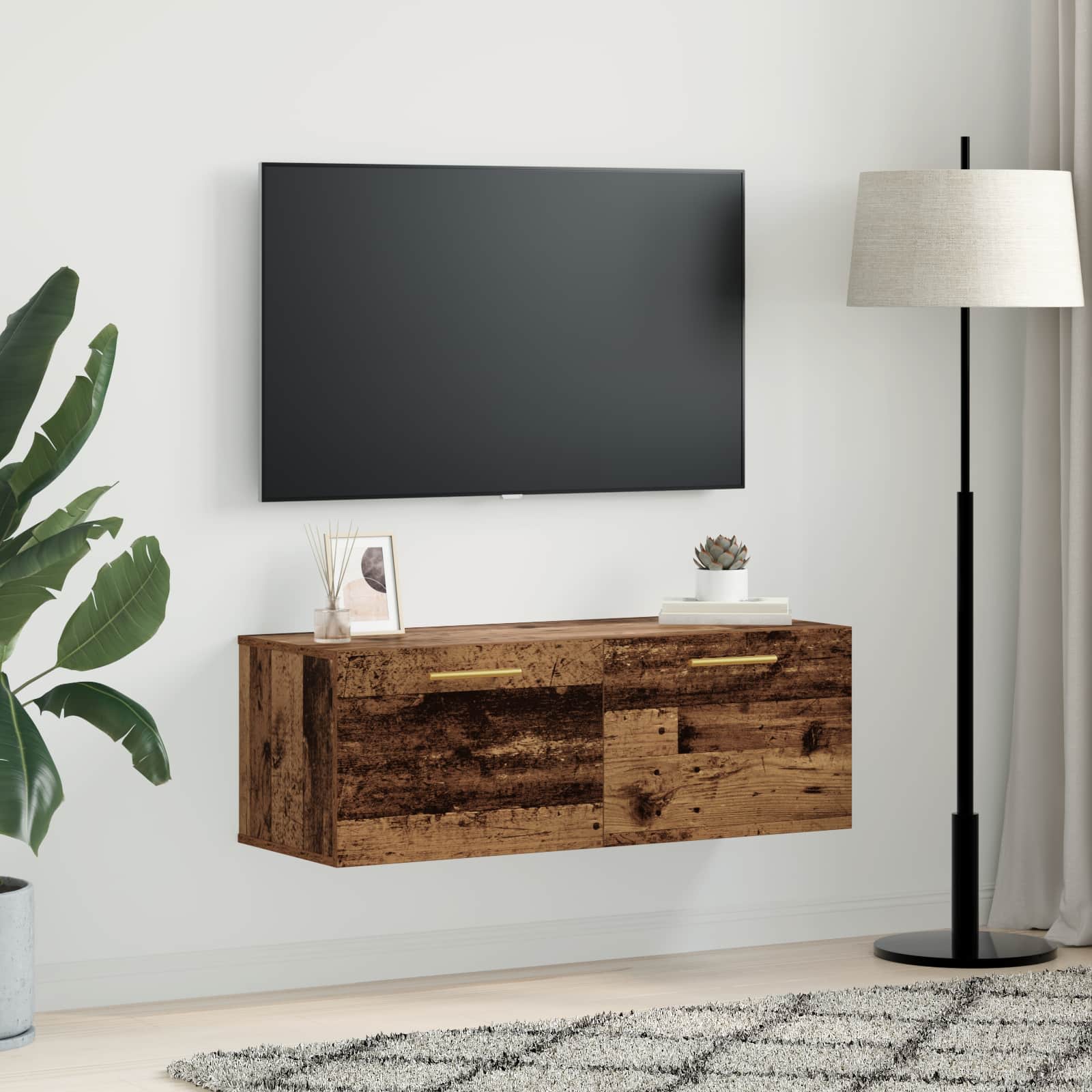 Mueble de pared Madera vieja 100 x 36.5 x 35 cm