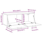 Mueble de pared Madera vieja 100 x 36.5 x 35 cm