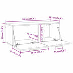 Mueble de pared Madera vieja 100 x 36.5 x 35 cm