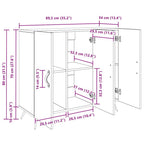 Aparador Madera vieja 89,5 x 34 x 80 cm Madera de ingeniería
