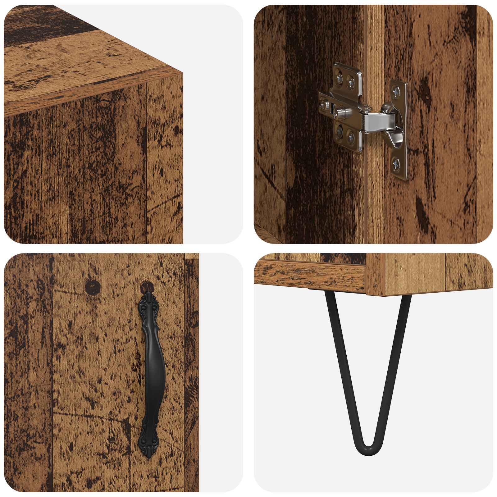 Aparador Madera vieja 90 x 32,5 x 80 cm Madera de ingeniería