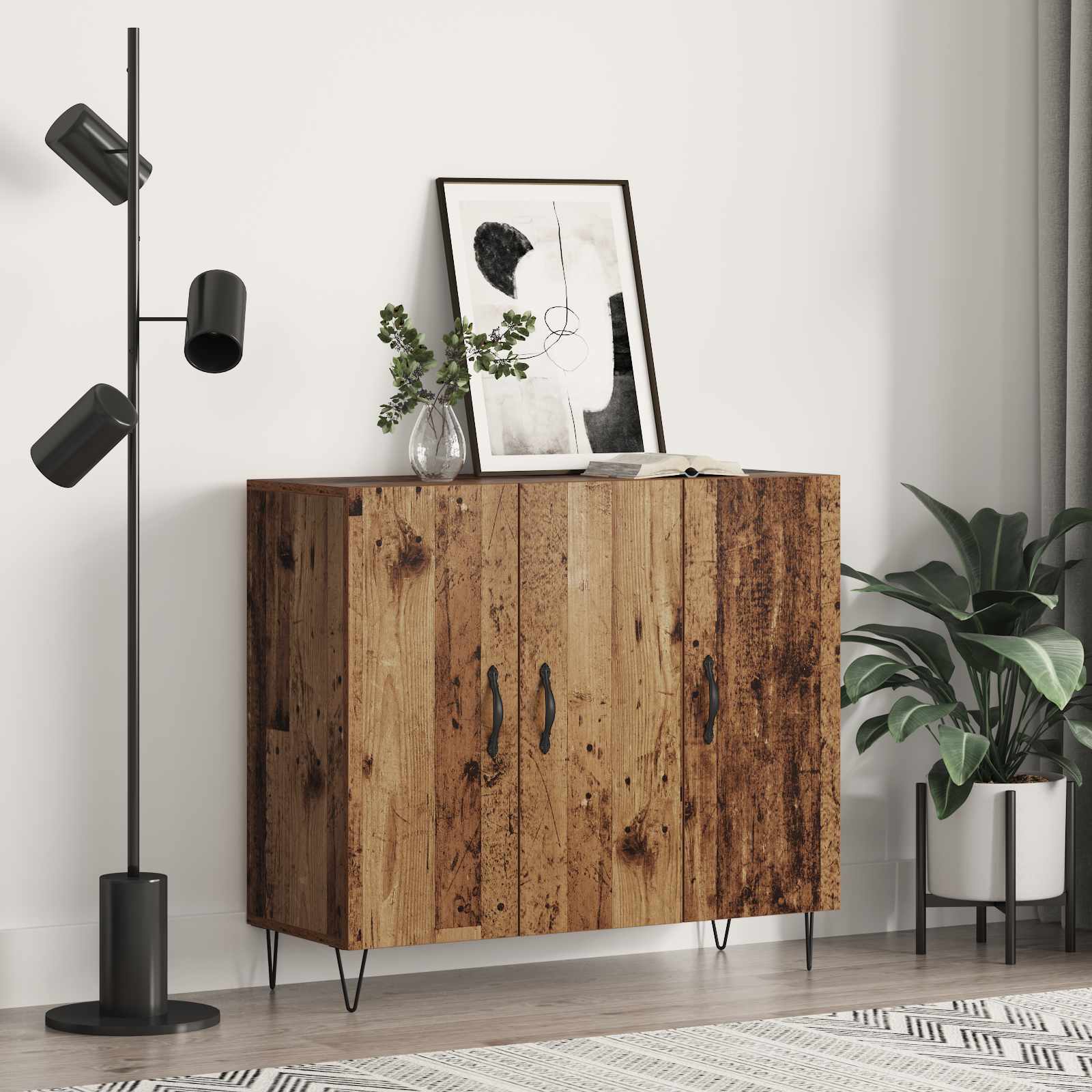 Aparador Madera vieja 90 x 32,5 x 80 cm Madera de ingeniería