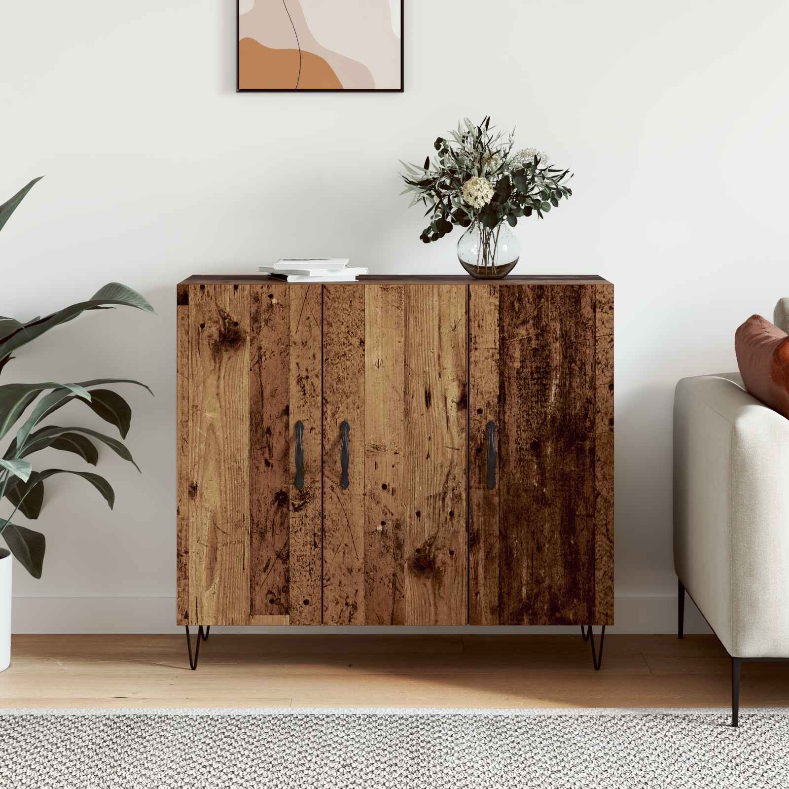 Aparador Madera vieja 90 x 32,5 x 80 cm Madera de ingeniería