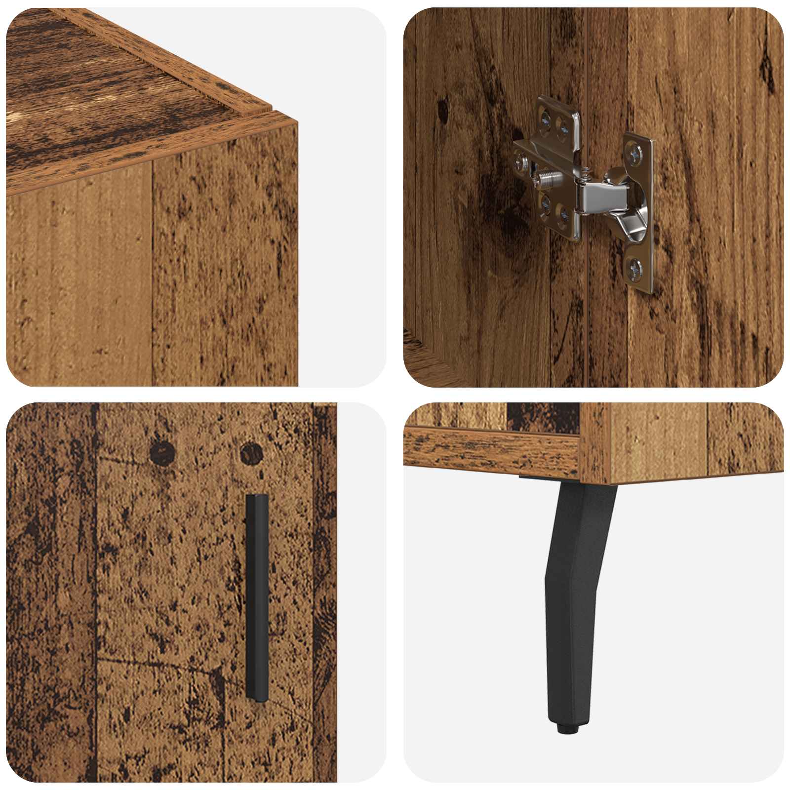 Aparador Madera vieja 90 x 34 x 80 cm Madera de ingeniería