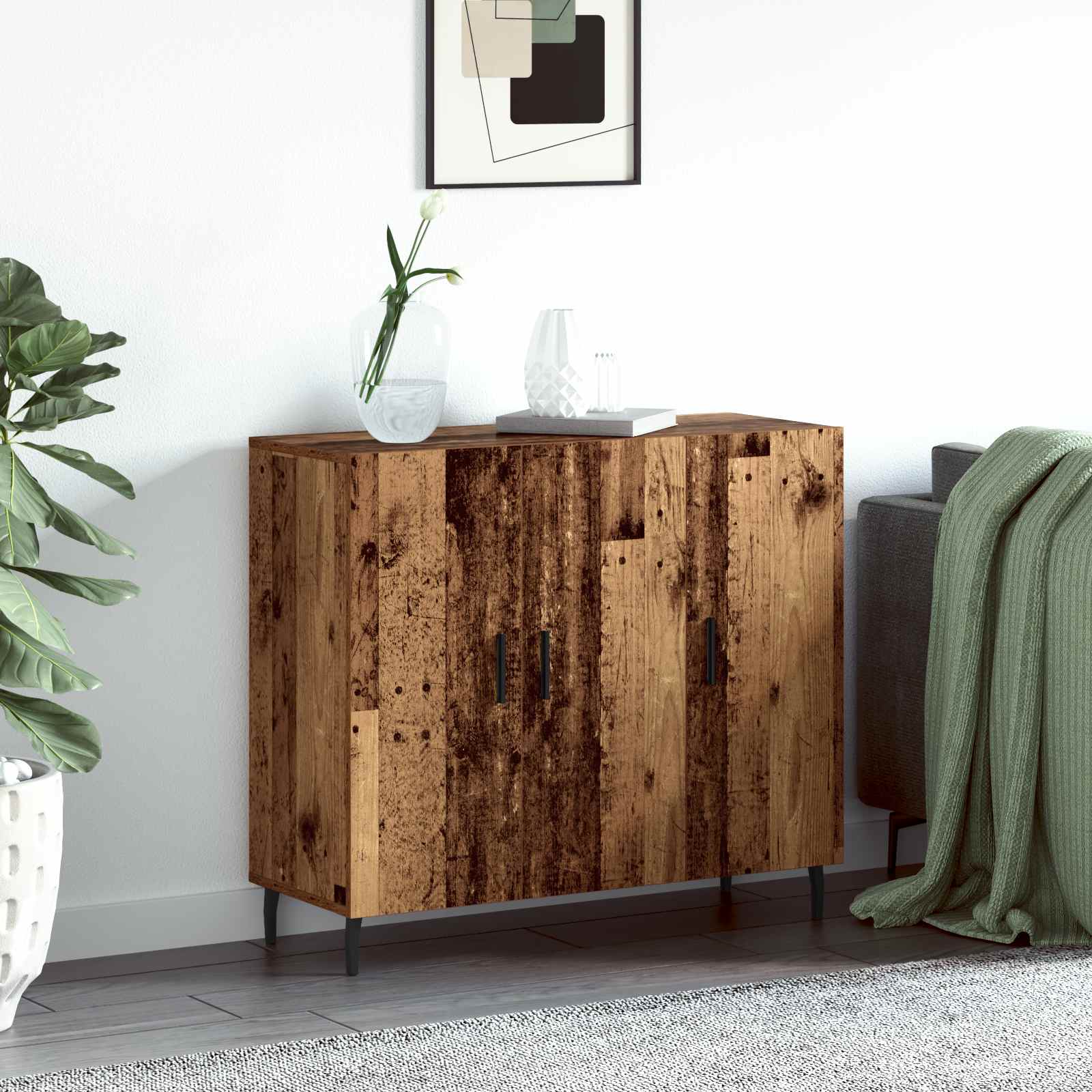 Aparador Madera vieja 90 x 34 x 80 cm Madera de ingeniería