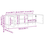 Gabinete de TV Madera vieja 150 x 30 x 50 cm