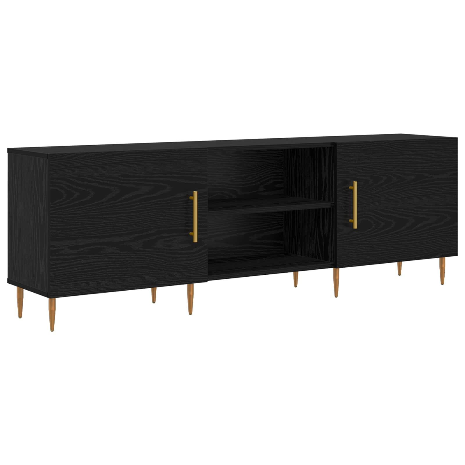 Gabinete de TV Roble negro 150 x 30 x 50 cm