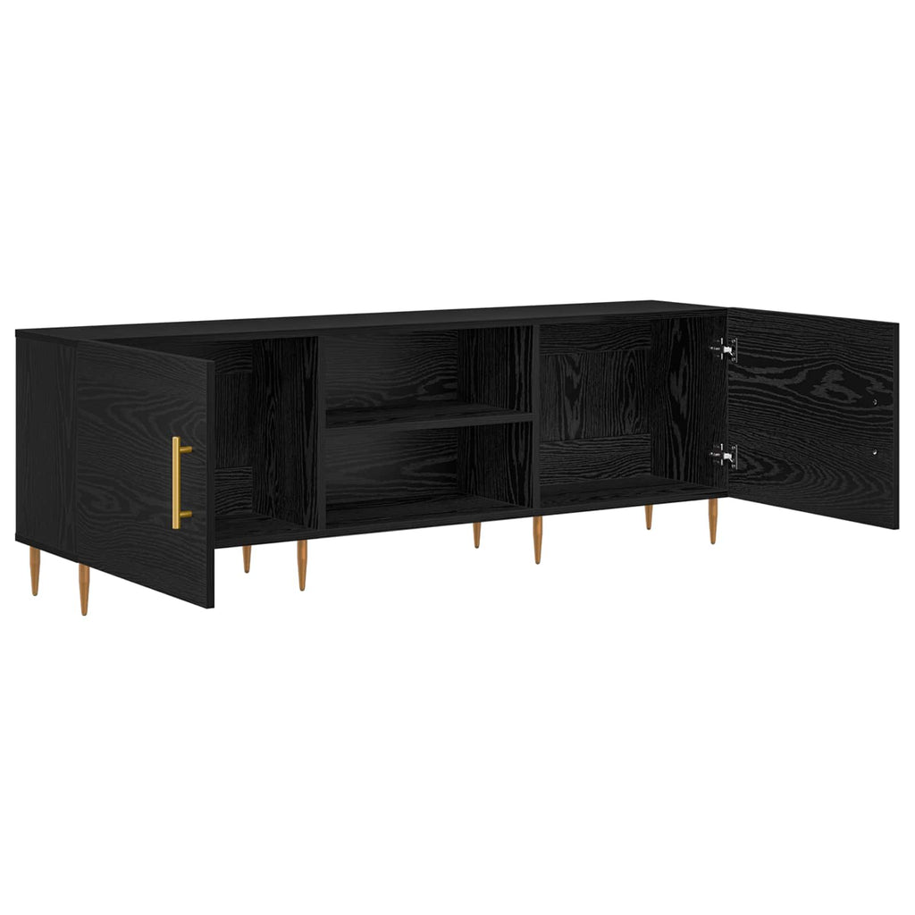 Gabinete de TV Roble negro 150 x 30 x 50 cm