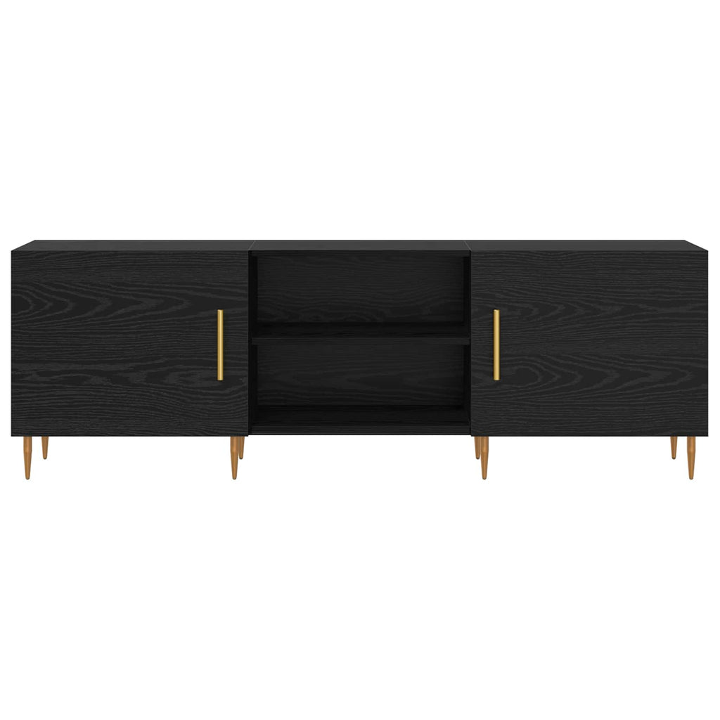 Gabinete de TV Roble negro 150 x 30 x 50 cm