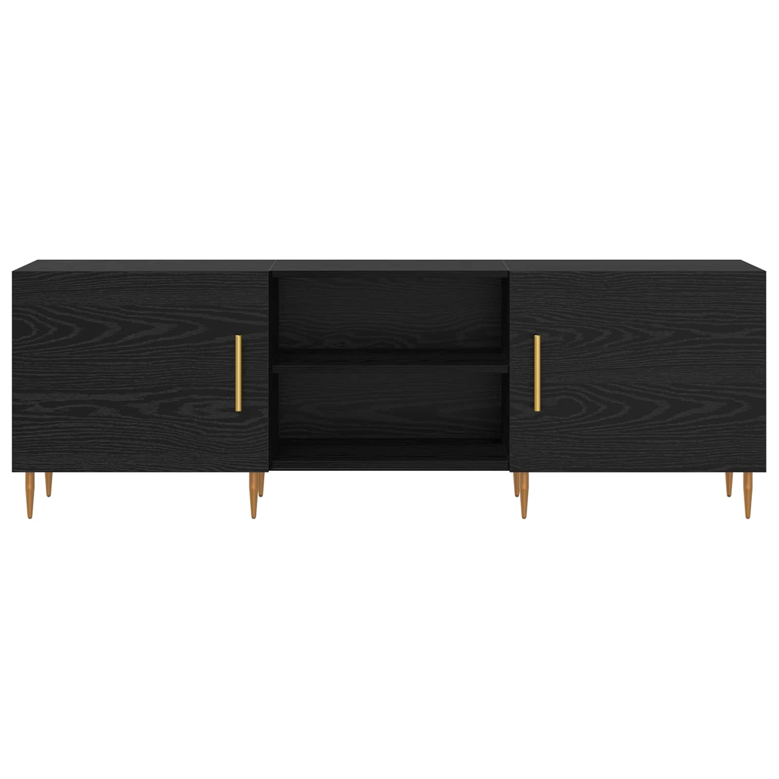 Gabinete de TV Roble negro 150 x 30 x 50 cm