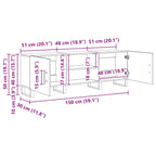 Gabinete de TV Madera Vieja 150 x 30 x 50 cm