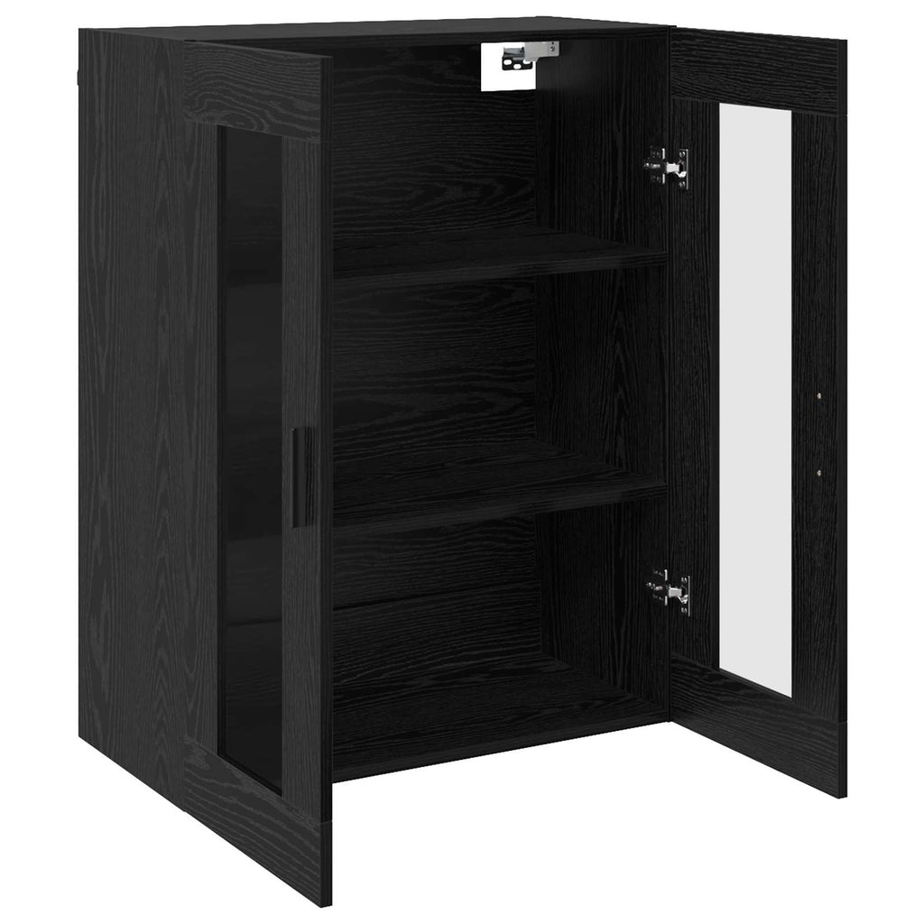 Armario de pared Negro 69,5 x 34 x 90 cm Madera contrachapada