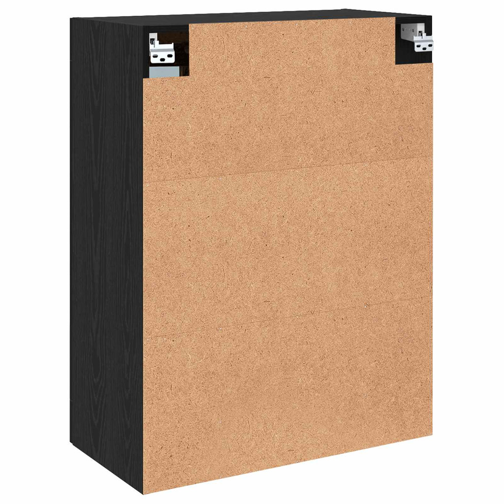 Armario de pared Negro 69,5 x 34 x 90 cm Madera contrachapada