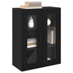 Armario de pared Negro 69,5 x 34 x 90 cm Madera contrachapada