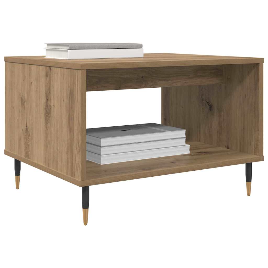 Mesa de Café Roble artisan 60 x 50 x 40 cm Madera contrachapada