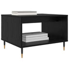 Mesa de Café Roble negro 60 x 50 x 40 cm Madera contrachapada