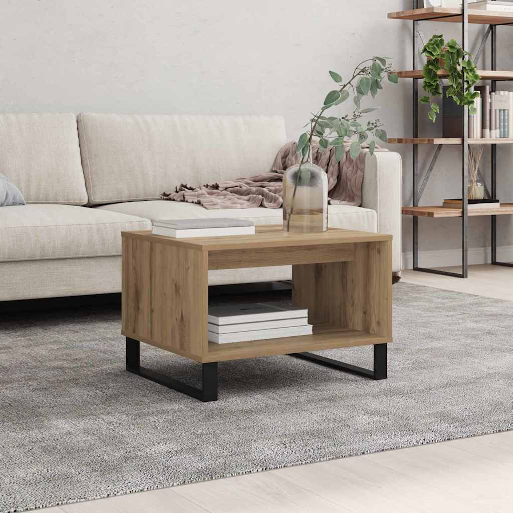Mesa de Café Roble artisan 60 x 50 x 40 cm Madera contrachapada