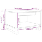 Mesa de Café Roble artisan 60 x 50 x 40 cm Madera contrachapada