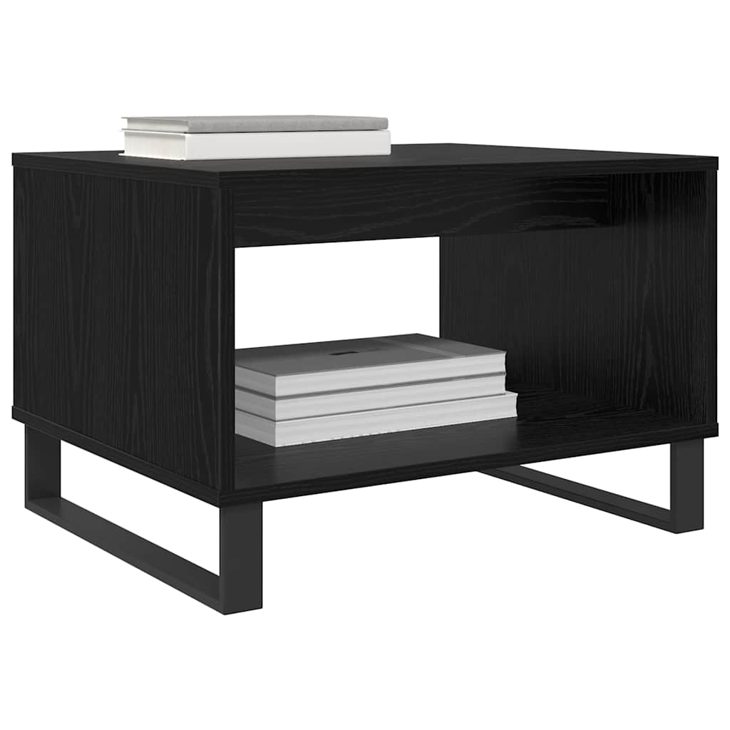 Mesa de Café Roble negro 60 x 50 x 40 cm Madera contrachapada