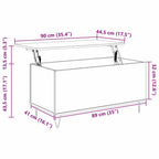 Mesa de Café Roble artisan 90 x 44.5 x 45 cm