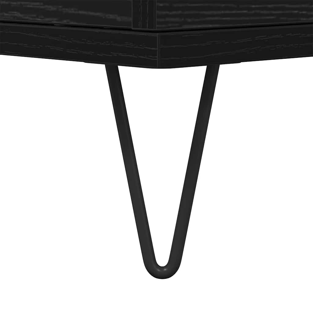 Mesa de Café Roble negro 90 x 44.5 x 45 cm Madera contrachapada