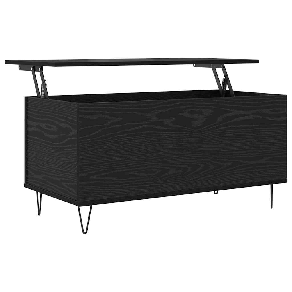 Mesa de Café Roble negro 90 x 44.5 x 45 cm Madera contrachapada