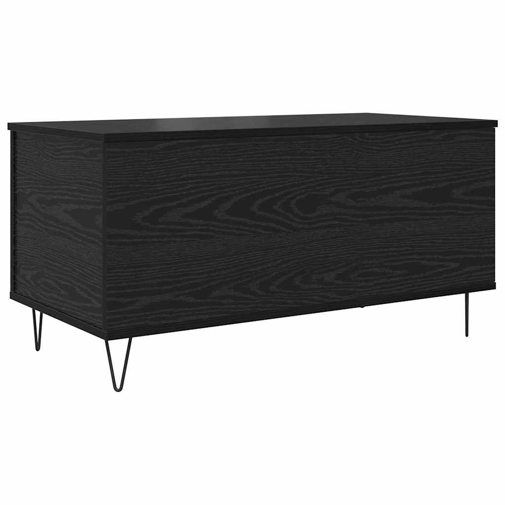 Mesa de Café Roble negro 90 x 44.5 x 45 cm Madera contrachapada