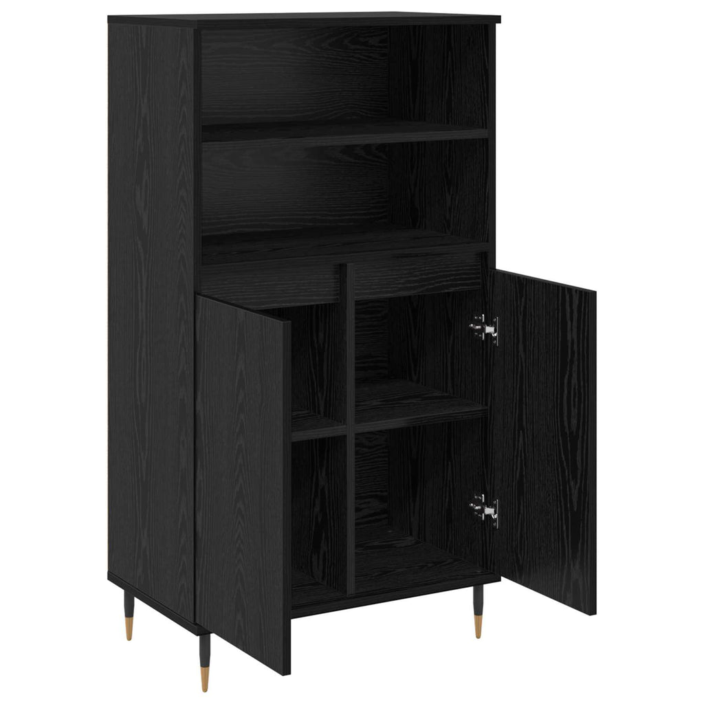 Alacena Negro 60 x 36 x 110 cm Madera contrachapada