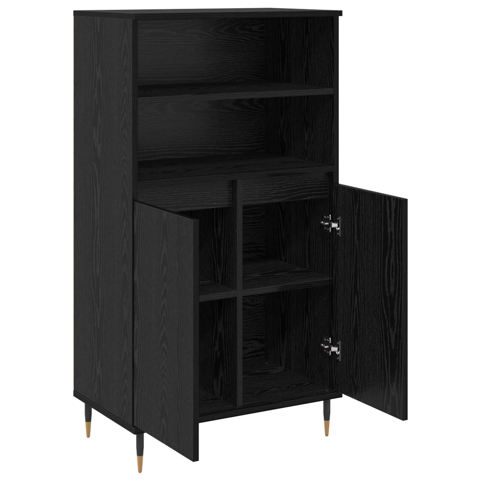 Alacena Negro 60 x 36 x 110 cm Madera contrachapada