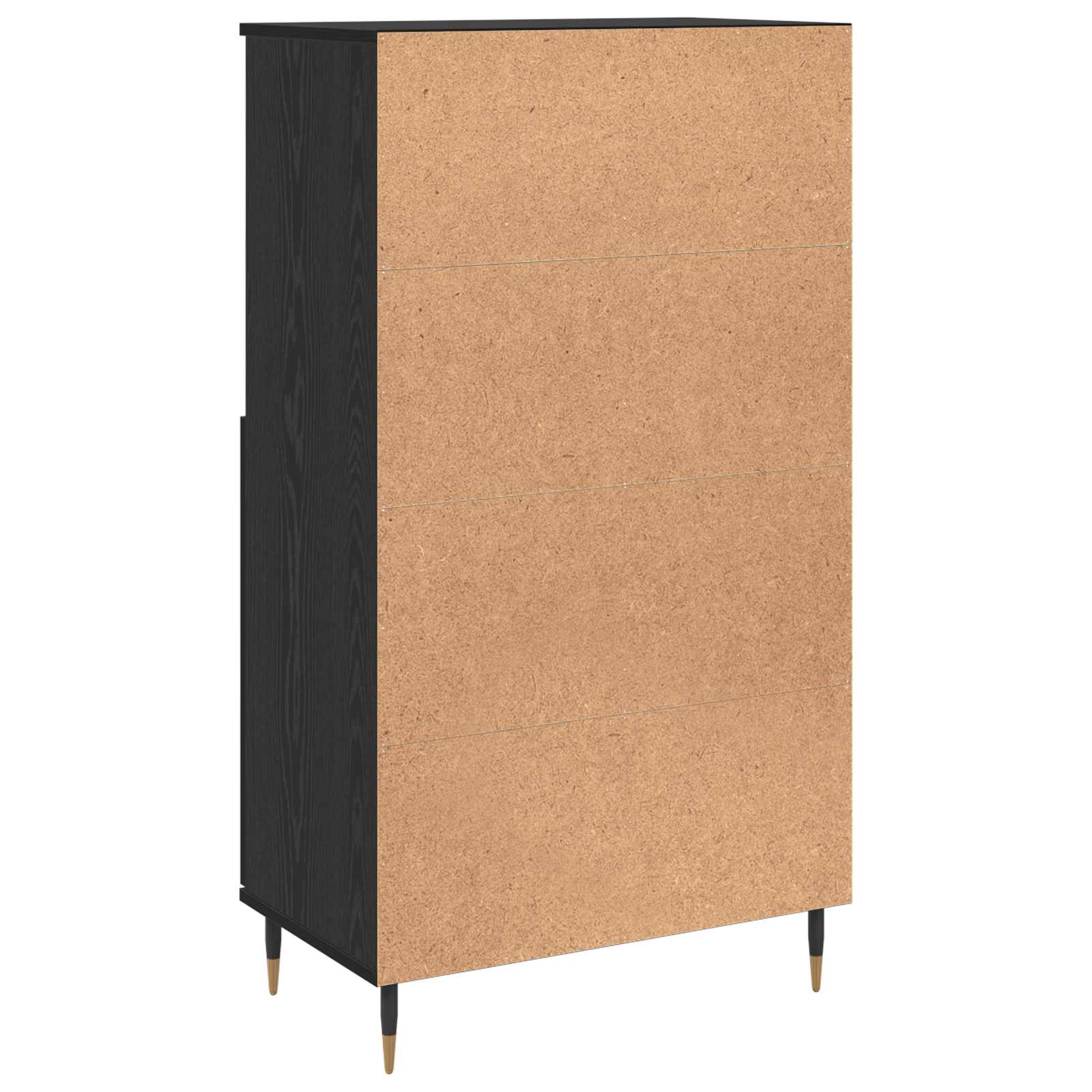 Alacena Negro 60 x 36 x 110 cm Madera contrachapada