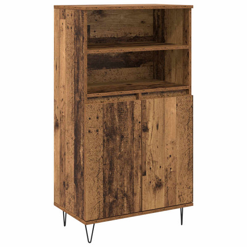 Brown Wall Cabinet 60 x 36 x 110 cm Plywood