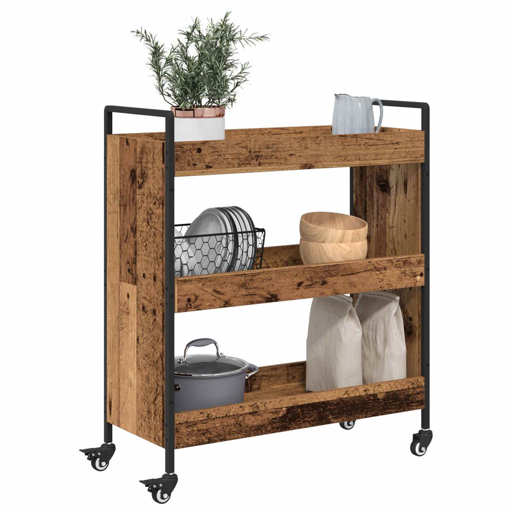 Carro de Cocina Madera vieja 70 x 30 x 82 cm