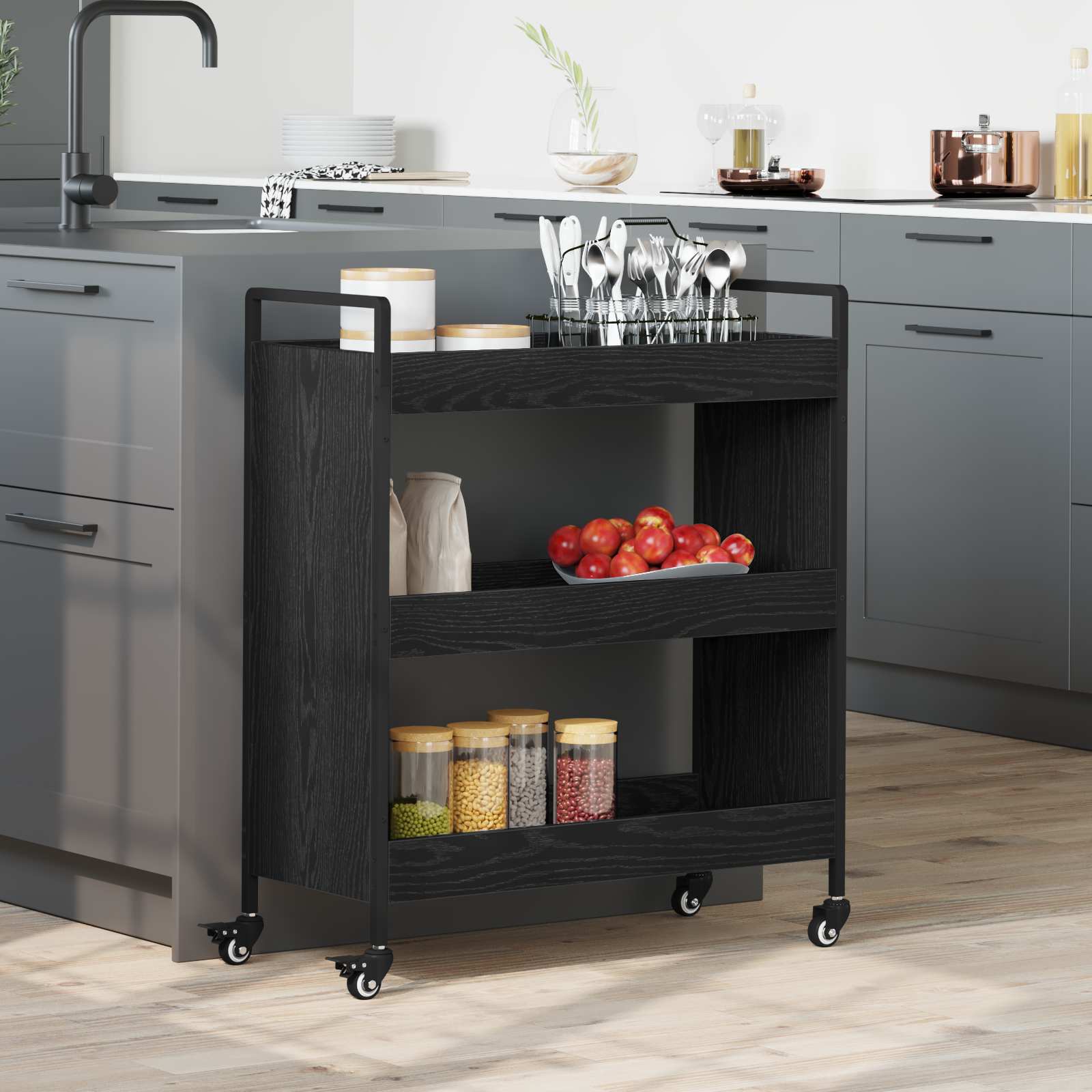 Carro de Cocina Madera vieja 70 x 30 x 82 cm