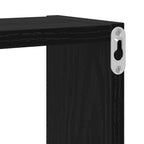 Estante de pared con almacenamiento Roble Negro 96 x 12 x 64 cm