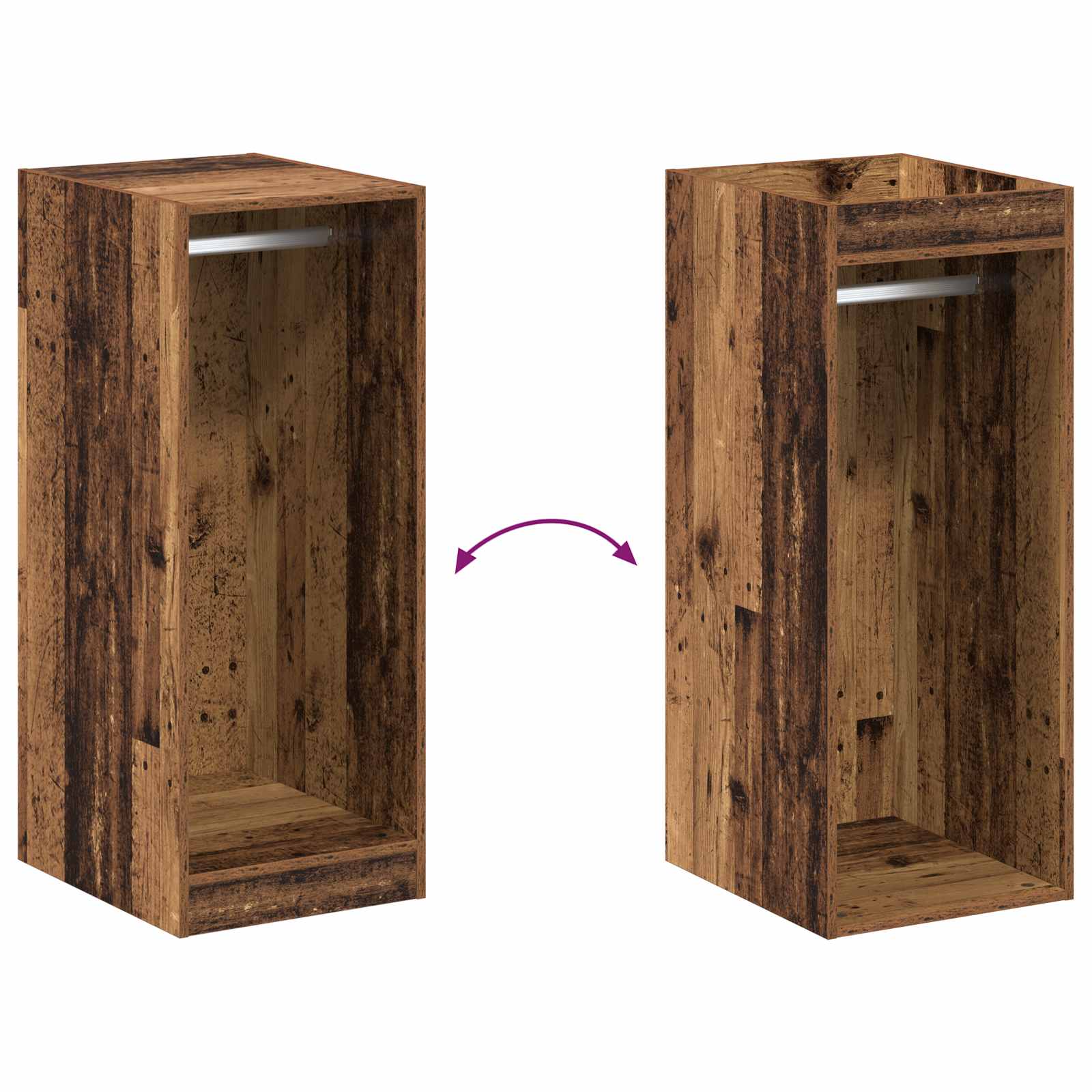 Armario con estante Madera vieja 41 x 48 x 102 cm