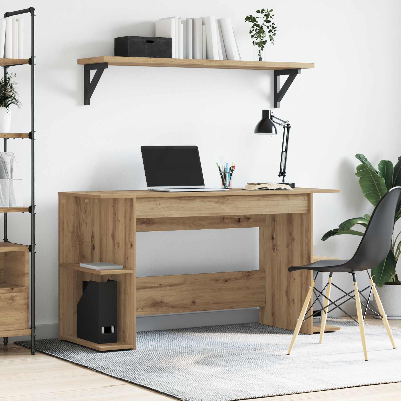 Escritorio Roble artisan 140 x 50 x 75 cm Madera contrachapada