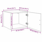 Mueble de pared Madera vieja 50 x 42.5 x 40 cm
