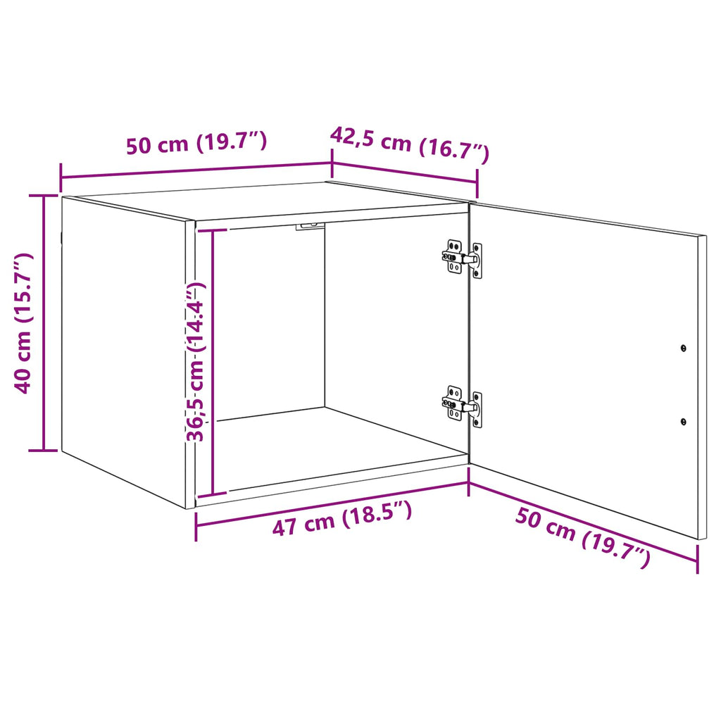 Mueble de pared Madera vieja 50 x 42.5 x 40 cm