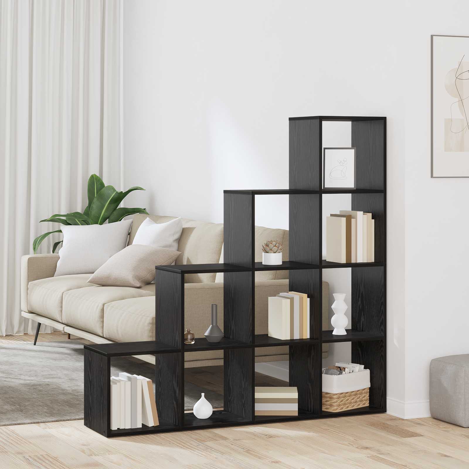 Librería Separadora de Ambientes Roble Negro