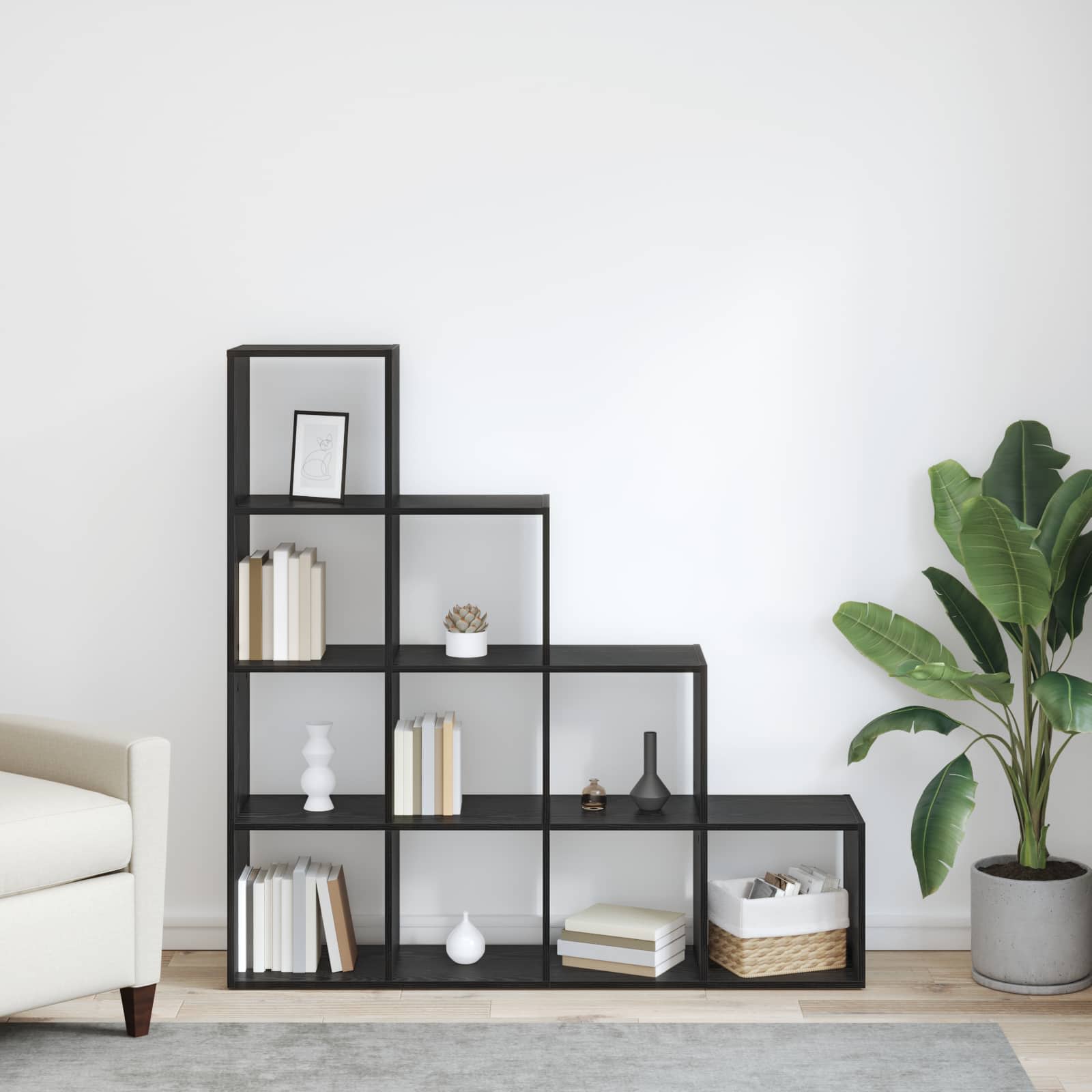 Librería Separadora de Ambientes Roble Negro