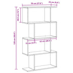 Librería Roble Negro 70 x 24 x 129 cm Madera de ingeniería