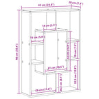 Librería Roble Negro 63 x 20 x 90 cm Madera de ingeniería
