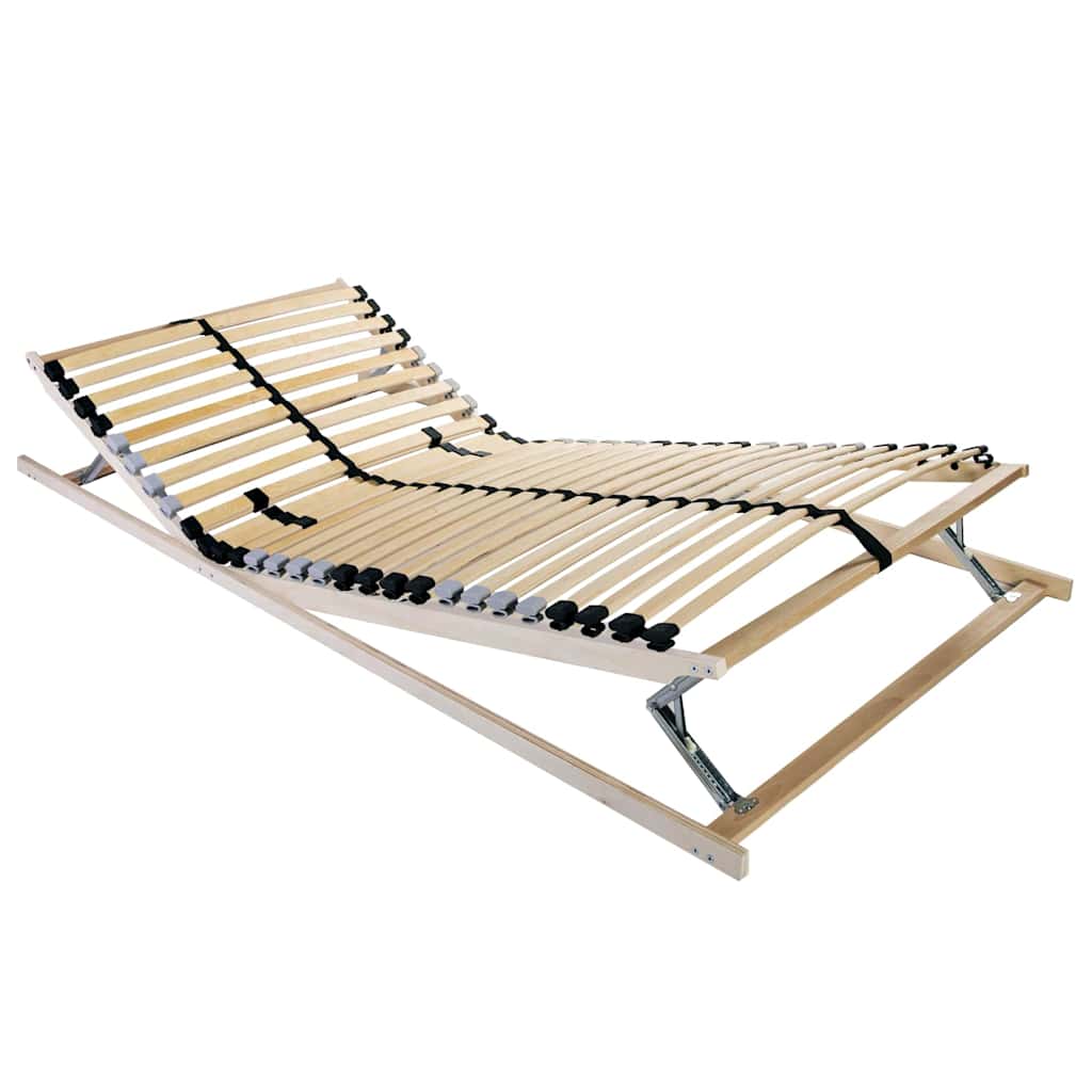 Manual Slat Bed Base Brown 70 x 190 cm Solid Beech Wood