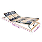 Somier de lamas Manual Marrón 80 x 190 cm Madera de Haya Sólida