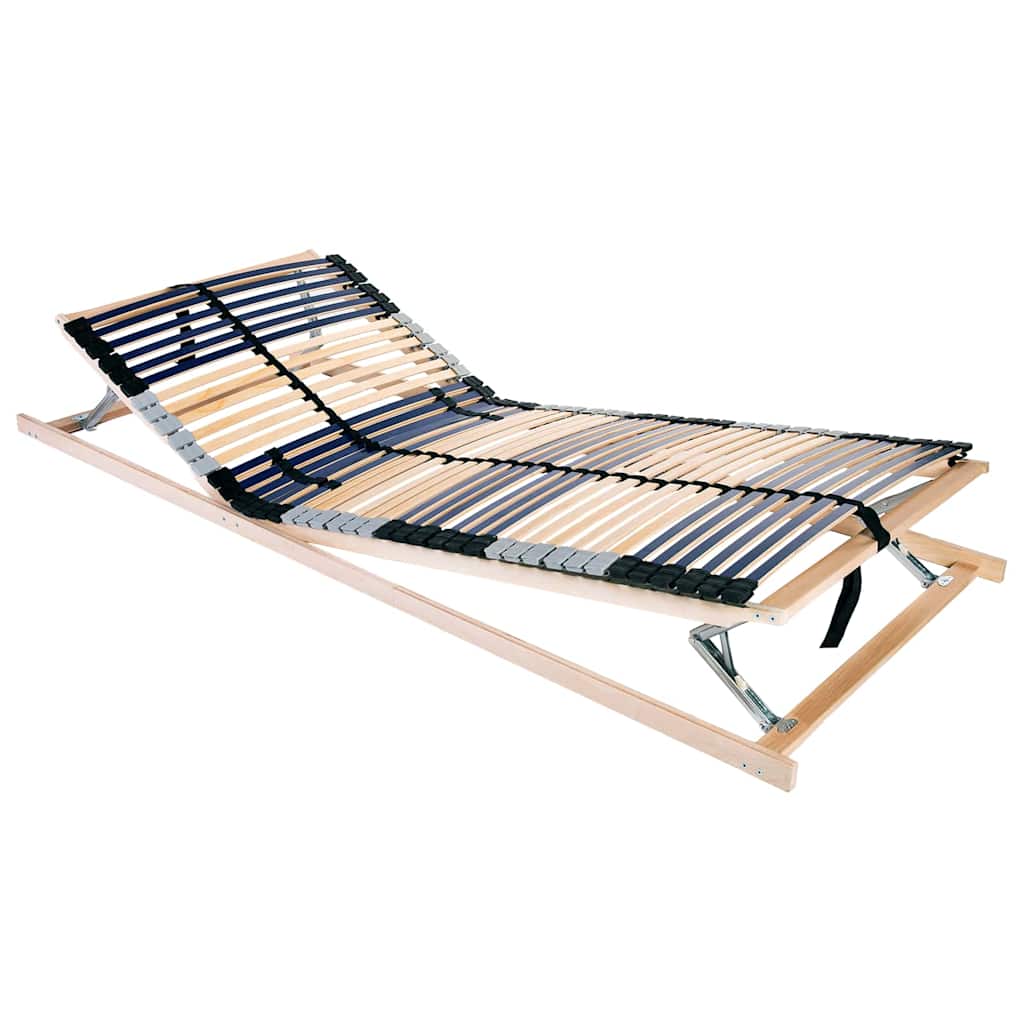 Manual Slat Bed Base Brown 80 x 190 cm Solid Beech Wood